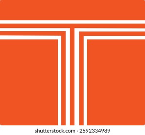 This logo features a bold and geometric letter "T" with a modern and structured design. The use of thick lines and sharp angles creates a strong and authoritative presence.