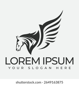 This logo features a horse in a vintage style combining elegant curves and intricate details that convey strength and grace with a timeless appeal