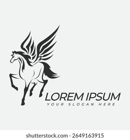 This logo features a horse in a vintage style combining elegant curves and intricate details that convey strength and grace with a timeless appeal