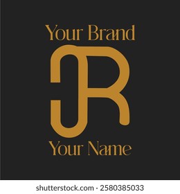 This logo features the letters C and R elegantly designed with a brown color, reflecting warmth, strength and luxury. Placing the name above and below the logo adds to the brand identity