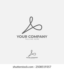 This logo features a prominent "A" in a geometric form. Its minimalist design with clean lines and sharp angles creates a modern and elegant look, ideal for brands that value simplicity.