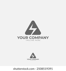 This logo features a prominent "A" in a geometric form. Its minimalist design with clean lines and sharp angles creates a modern and elegant look, ideal for brands that value simplicity.