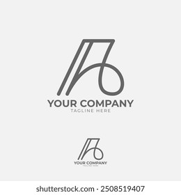 This logo features a prominent "A" in a geometric form. Its minimalist design with clean lines and sharp angles creates a modern and elegant look, ideal for brands that value simplicity.