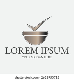 This logo features a simple yet elegant bowl design