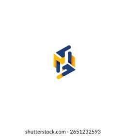 This logo features a striking combination of blue and yellow, symbolizing harmony between trust and energy. 