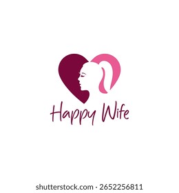This logo features a woman's silhouette nestled within a heart shape. It is a symbol of love, happiness, and the joy of companionship.