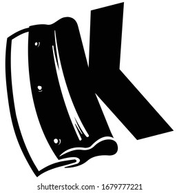Esta es una fuente de logotipo con una mezcla de estantes o una herramienta para rascar la impresión manual de pantalla adaptada a las necesidades del logotipo de su marca o a sus necesidades de diseño