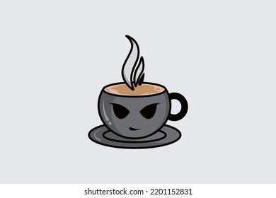 This logo is in the form of a coffee cup and a ghost