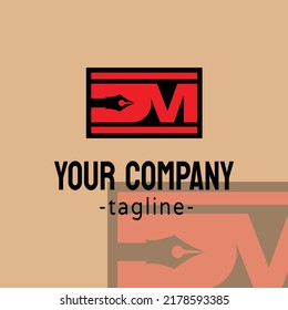 This logo is in the form of the initials of the letters D and M with an additional touch of negative space in the form of a pen. This logo can be used for educational or other purposes according to yo