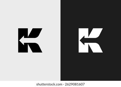 Este logotipo tiene la forma de la letra K combinada con un símbolo de flecha y tiene una forma única.