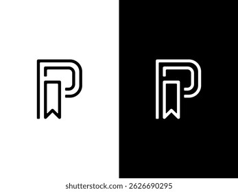 Este logotipo tiene la forma de la letra P combinada con un símbolo de cinta.