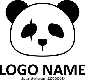 This logo is a logo in the form of a panda's head with a wound in its right eye