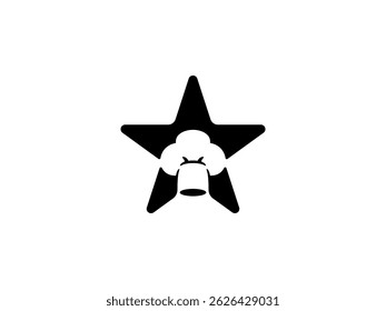 This logo is in the form of a star symbol and a chef's hat with a modern style.