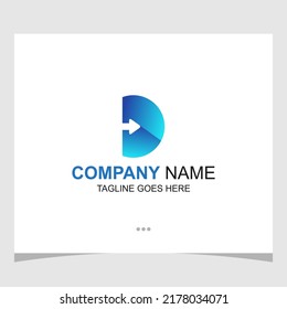 Este logotipo se forma a partir de la letra "D" para una elegante empresa y producto