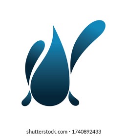 This is a logo formed from a water drop icon.