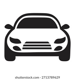 Se trata de un logotipo o icono frontal de un coche de lujo con un diseño minimalista.
