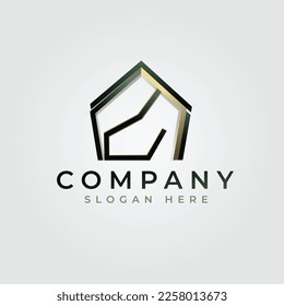 This logo is fully editable and usable. this cane use in any real estate company logo