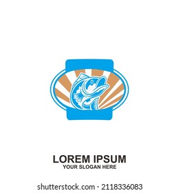 This logo is good for fishing logos, fishermen, fishing clubs and more