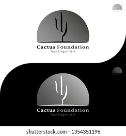 This logo has a cactus plant with the sun as its background. This logo is suitable for use as a company logo and can also be used in various other creative businesses as needed. 