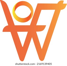 This logo has the character WF