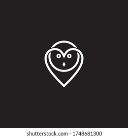 This logo has a concept with a combination of hearts and owls, suitable for company logos or for stores.
