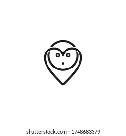 This logo has a concept with a combination of hearts and owls, suitable for company logos or for stores.