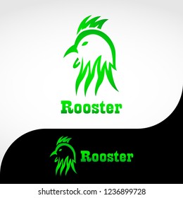This logo has the head of a rooster. This logo is good for use by a company and business. Or it can also be used as an application logo and various other creative businesses.