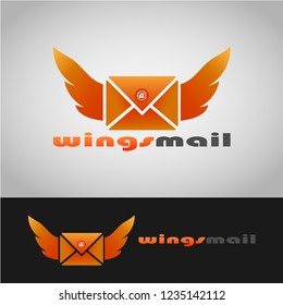 This logo has a letter that has wings on both sides. This logo is good for use as a company logo engaged in mail delivery services and can also be used as a mail application logo.