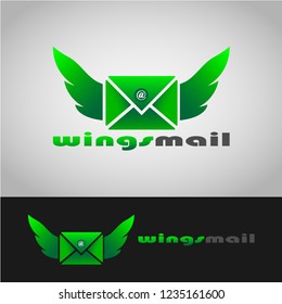 This logo has a letter that has wings on both sides. This logo is good for use as a company logo engaged in mail delivery services and can also be used as a mail application logo.