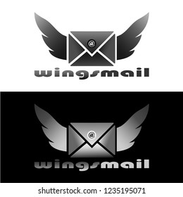 This logo has a letter that has wings on both sides. This logo is good for use as a company logo engaged in mail delivery services and can also be used as a mail application logo.
