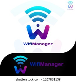 This logo has the letter W and a wifi network. This logo is good to use as a company logo that is engaged in the internet network field and can also be used as a network application logo. 