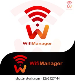 This logo has the letter W and a wifi network. This logo is good to use as a company logo that is engaged in the internet network field and can also be used as a network application logo. 