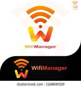 This logo has the letter W and a wifi network. This logo is good to use as a company logo that is engaged in the internet network field and can also be used as a network application logo. 