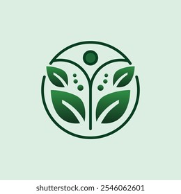 Este logotipo tiene el significado de salud y prosperidad integrada con la naturaleza. En general, este logotipo representa el concepto de bienestar holístico, combinando la salud humana con la sostenibilidad y los Elementos naturales