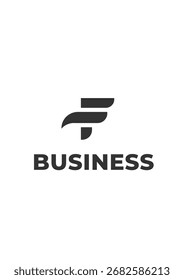 This logo has a modern style with a dynamic F shape.