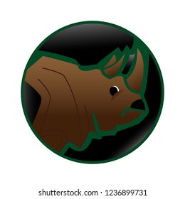 This logo has a picture of a rhinoceros. This logo is good for use as a company or community logo engaged in animal lovers and protection for endangered animals.