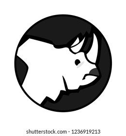 This logo has a picture of a rhinoceros. This logo is good for use as a company or community logo engaged in animal lovers and protection for endangered animals.