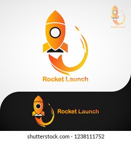 This logo has a picture of a rocket taking off. This logo is good to use as a company logo and can also be used as an application logo. But it can also be used in various other creative businesses.