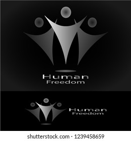 This logo has a picture of some humans who raise their hands. This logo is good for use by companies, businesses, and communities engaged in humanity and public services.