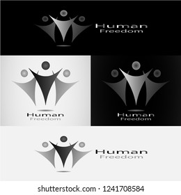 This logo has a picture of some humans who raise their hands. This logo is good for use by companies, businesses, and communities engaged in humanity and public services. 