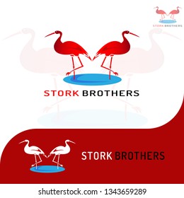 This logo has a picture of stork brothers. This logo is good to use as a company logo or various other creative businesses as needed. But it can also be used as an application logo.
