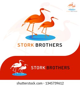 This logo has a picture of stork brothers. This logo is good to use as a company logo or various other creative businesses as needed. But it can also be used as an application logo.
