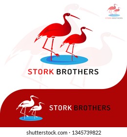 This logo has a picture of stork brothers. This logo is good to use as a company logo or various other creative businesses as needed. But it can also be used as an application logo.
