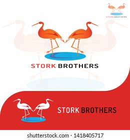 This logo has a picture of stork brothers. This logo is good to use as a company logo or various other creative businesses as needed. But it can also be used as an application logo.