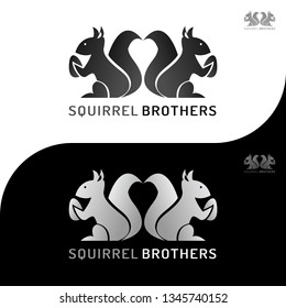 This logo has a picture of two squirrel brothers holding beans. This logo is good to use as a company logo and various other creative businesses as needed and can also be used as an application logo.
