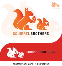 This logo has a picture of two squirrel brothers holding beans. This logo is good to use as a company logo and various other creative businesses as needed and can also be used as an application logo.