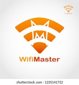 This logo has a picture of a WiFi network and in it there is a letter M. This logo is good to use as a company logo that is engaged in internet networking.