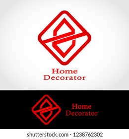This logo has two houses that are mirrored. This logo is good for use by companies or businesses that are engaged in home design services, such as interior design. 