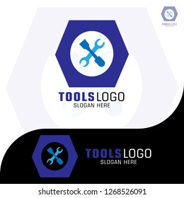 This logo has a wrench and a screwdriver. This logo is good for use by companies engaged in buying and selling tools. This logo can also be used as an application logo and various other businesses.