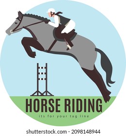 This is  logo of Horse riding logo